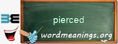 WordMeaning blackboard for pierced
